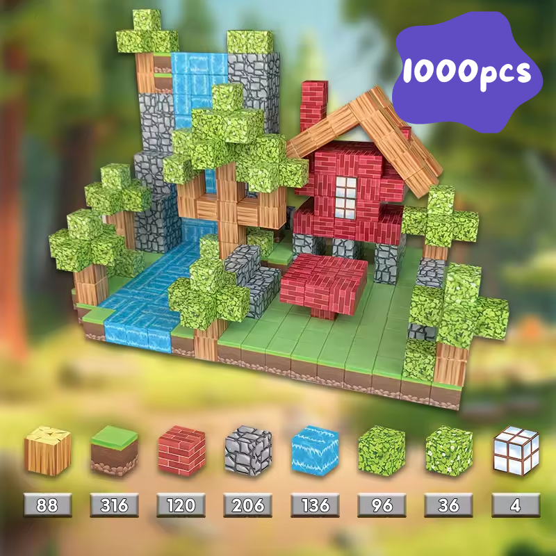 500pc Magnetic Building Blocks Set