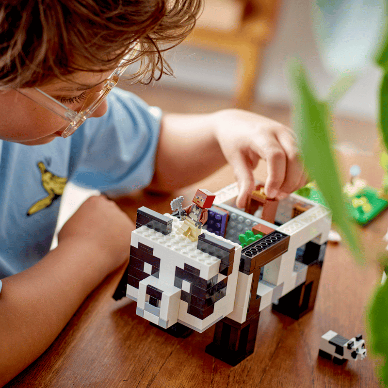 Panda House Set - 553pcs Interlocking Building Blocks