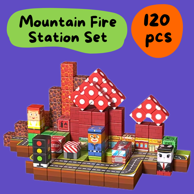 Mountain Fire Station Set - 120pcs