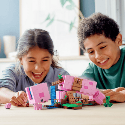 Piggy House Set - 490pcs Interlocking Building Blocks
