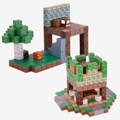 Jungle Cabin Set - 128pcs, 2.5cm