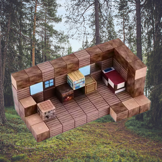 Wooden Cabin Set - 80pcs