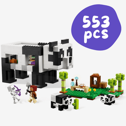 Panda House Set - 553pcs Interlocking Building Blocks