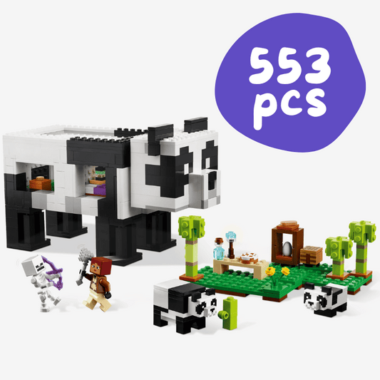 Panda House Set - 553pcs Interlocking Building Blocks